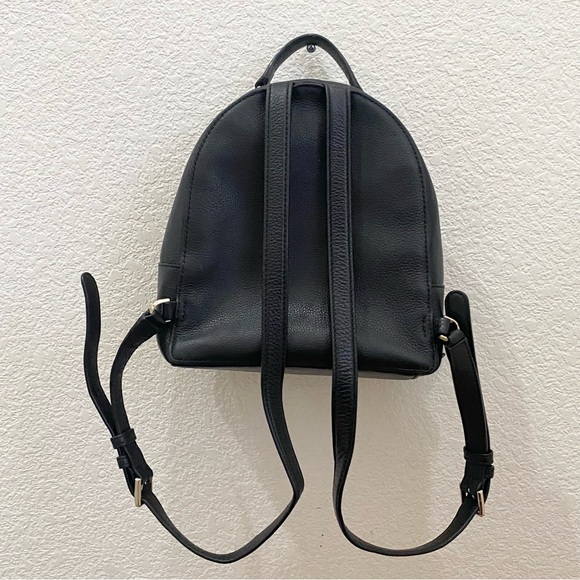 KATE SPADE Jackson Pebbled Leather Black Medium Backpack 9”X9”X4.5” - Picture 4 of 16